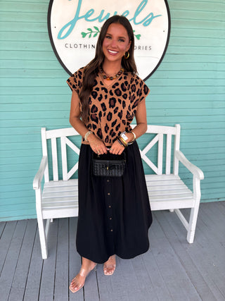 The Leo Leopard Sweater-Brown