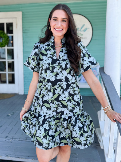 The Valerie Floral Dress-Blue
