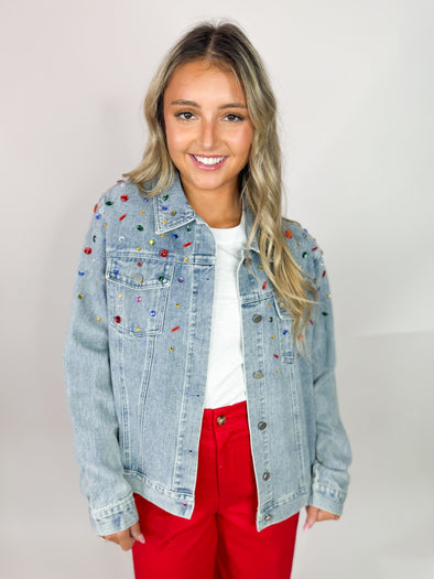 The Liz Jewel Jean Jacket