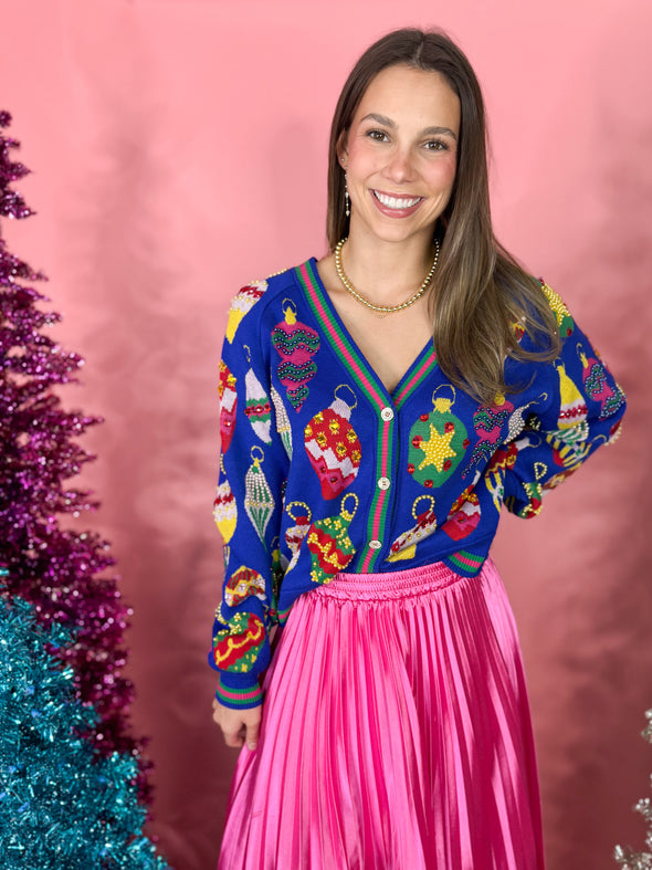 (Queen Of Sparkles) Ornament Button up-Royal