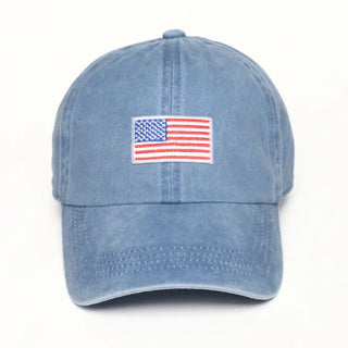The Freedom American Flag Hat-Denim Blue