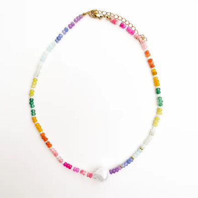 The Colorpop Pearl Necklace-Multi