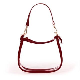 The Clara Clear Purse-Maroon