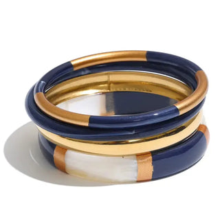 The Socialite Bangle Stack-Blue