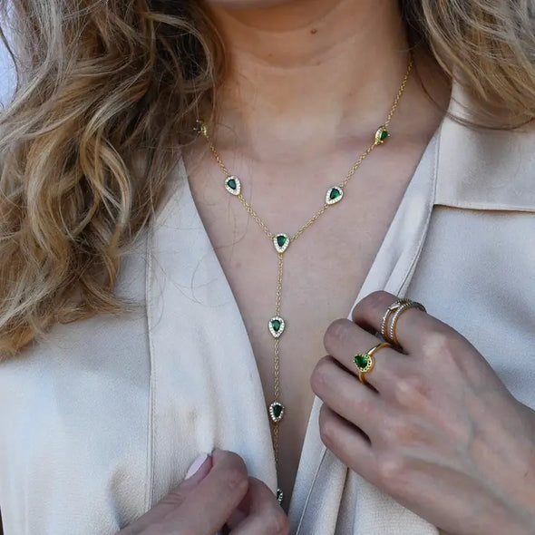 Emerald Y-Glow Necklace