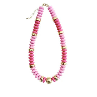 The Tobie Beaded Disc Necklace-2 Colors