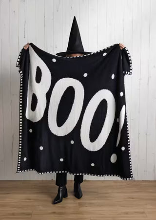 The Halloween Chenille Blanket-BOO