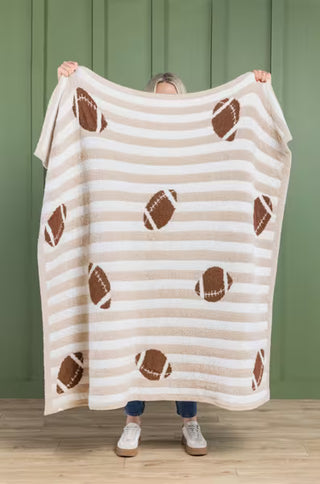 The Tailgate Chenille Blanket-Footballs