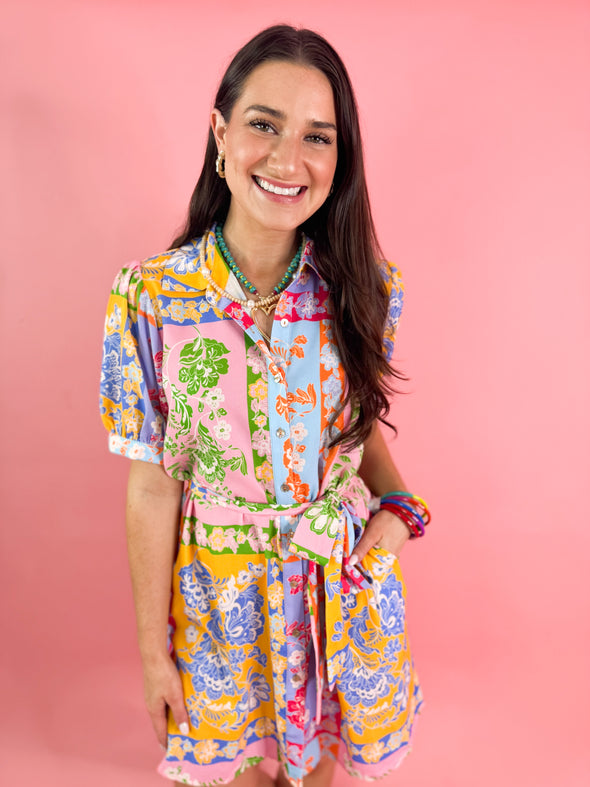 multi color floral dress