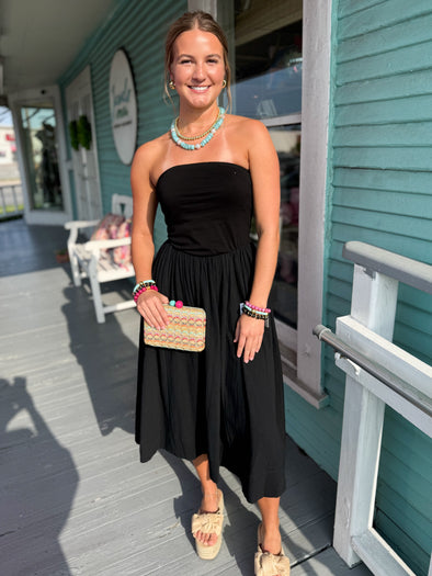 The Phoebe Midi Dress-Black
