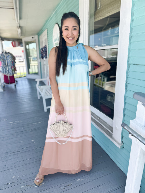 The Frances Midi Dress-Blue