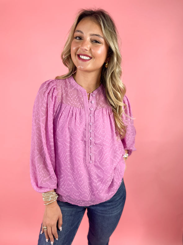 The Briana Crocus Top-Pink