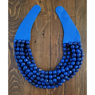 Chunky Beaded Layered Necklace-Multiple Colors