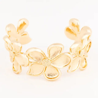 The Lucinda Flower Cuff-Gold