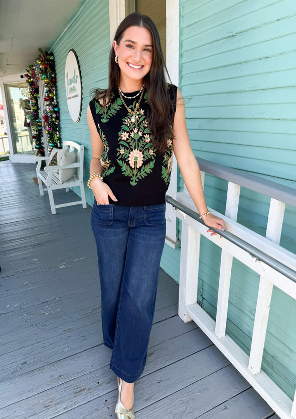 The Ryan Short Sleeve Sweater-Black