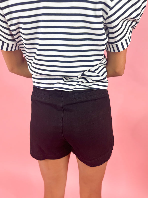 The Kyle Denim Skort-Black