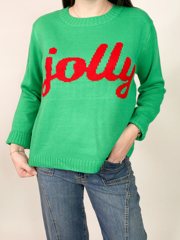 The Jess Jolly Sweater-Green