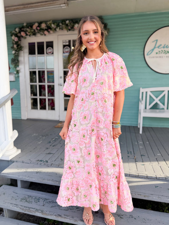 talulah pink dress Talulah Caftan Maxi Dress