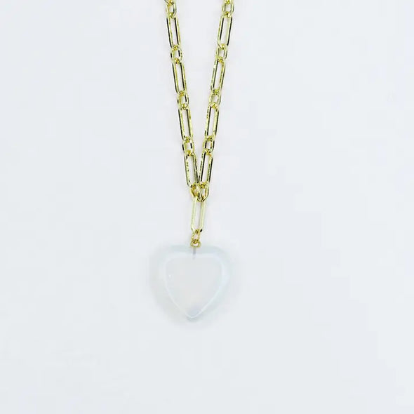 Iridescent Heart Necklace