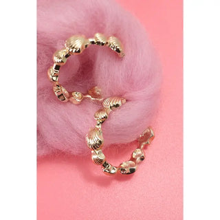 The Seashell Hoop Earring-Gold