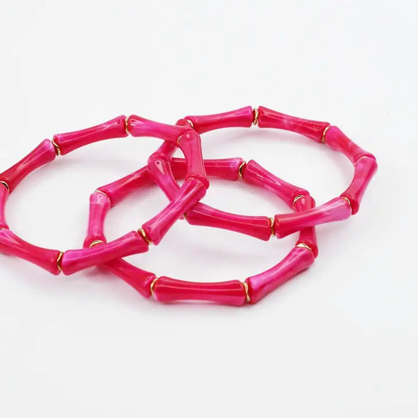 Bamboo Lux Bracelet-Pink