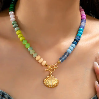 The Rainbow Seashell Necklace-Multi