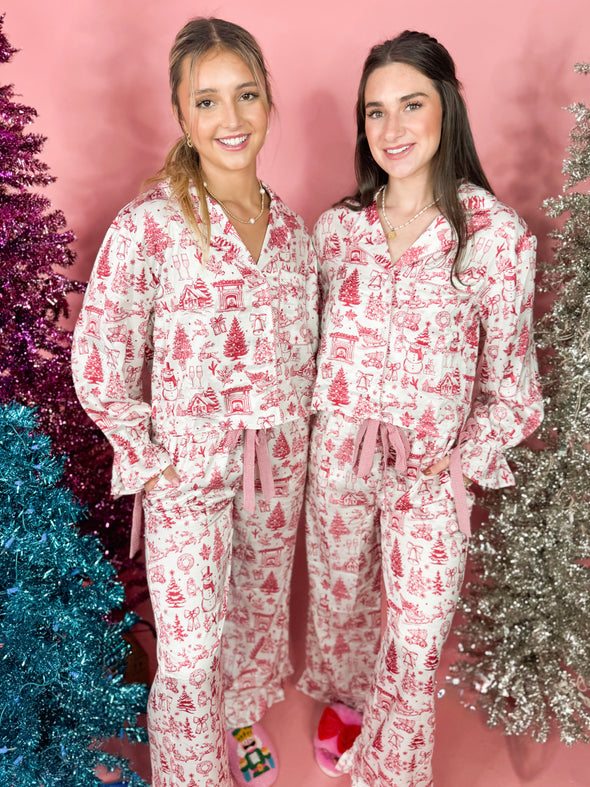 The Graham Gingham PJ Set-Red