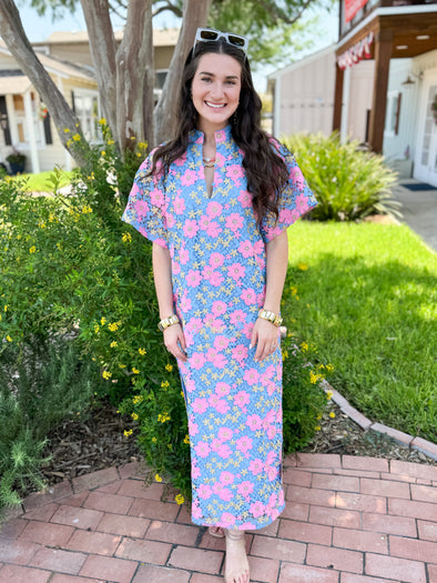 (Buddylove) The Leighton Pansy Maxi Dress-Blue