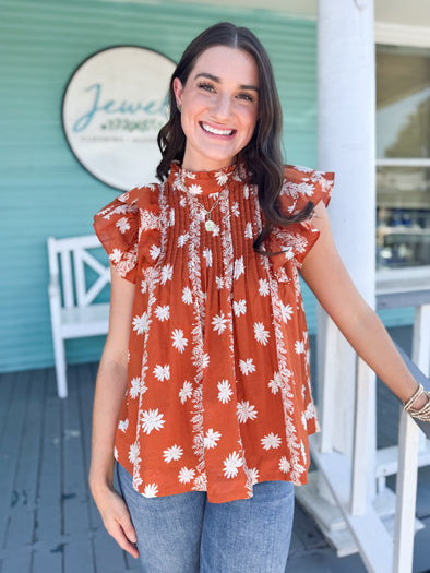 (J.Marie) The Isabella Top-Orange
