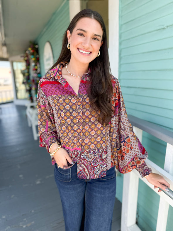 The Robert Boho Top-Red