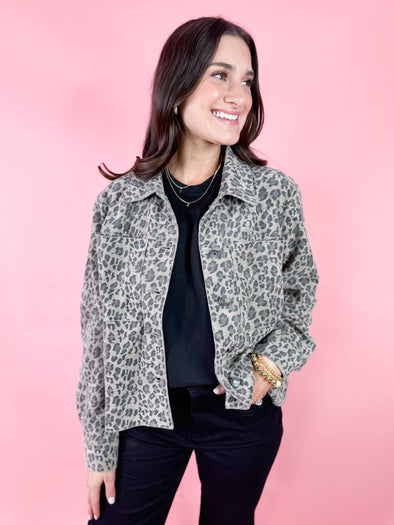 leopard shirt jacket 