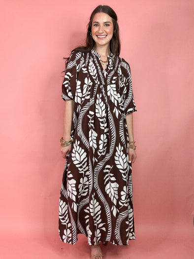 brown and white midi 