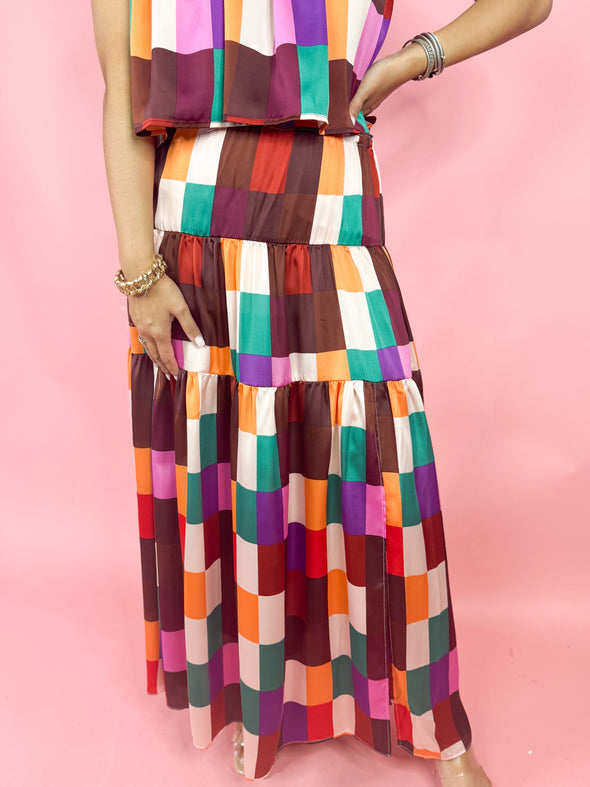 The Ellie Maxi Skirt-Red
