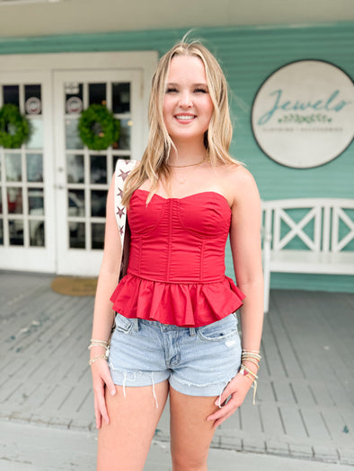 The Scarlet Top-Maroon