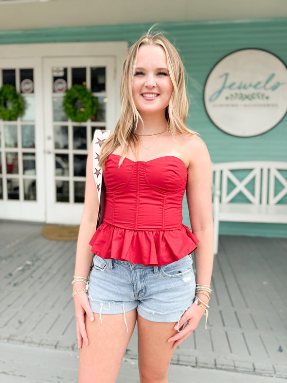 The Scarlet Top-Maroon