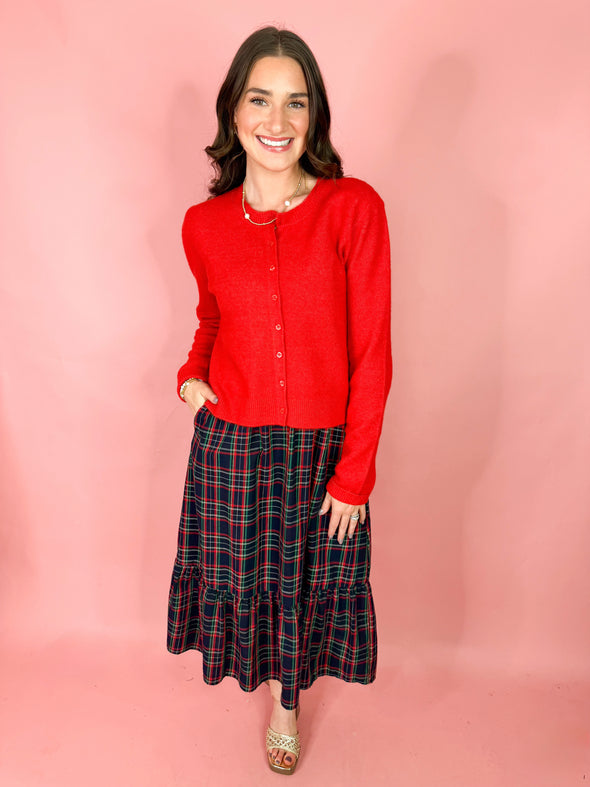 (Z Supply) The Medina Cardigan-Red