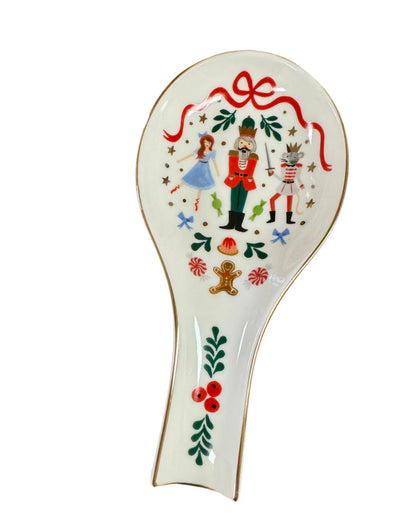 (Rifle Paper Co) Nutcracker Porcelain Spoon Rest-Ivory