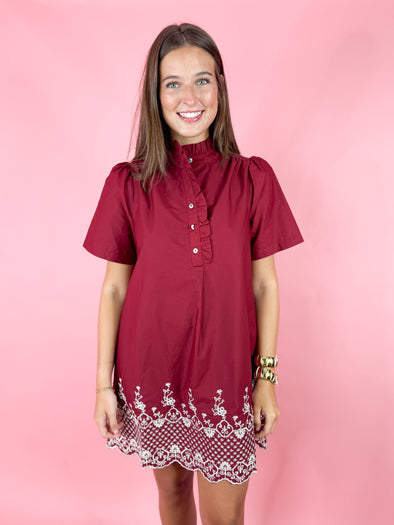 The Charlotte Dress-Maroon