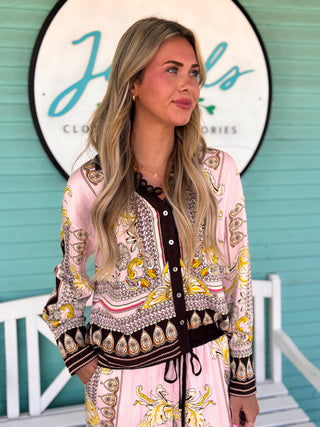 The Shiloh Printed 2 Piece Set-Blush