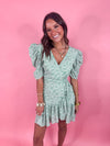 green wrap dress