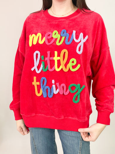 The "Merry Little Thing" Knit Sweater-Red