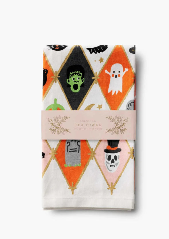 (Rifle Paper Co) Halloween Tea Towel-Argyle