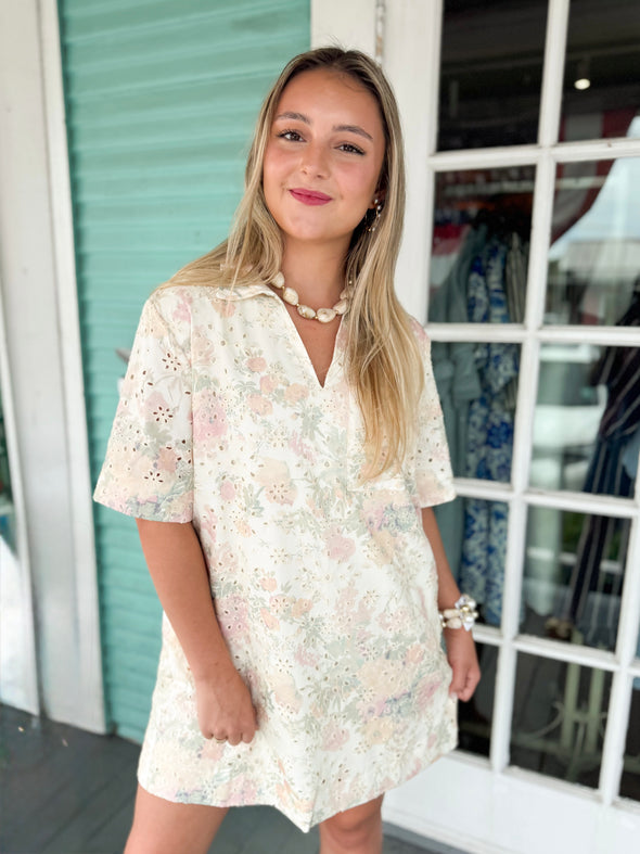 The Mary Mini Dress-Blush