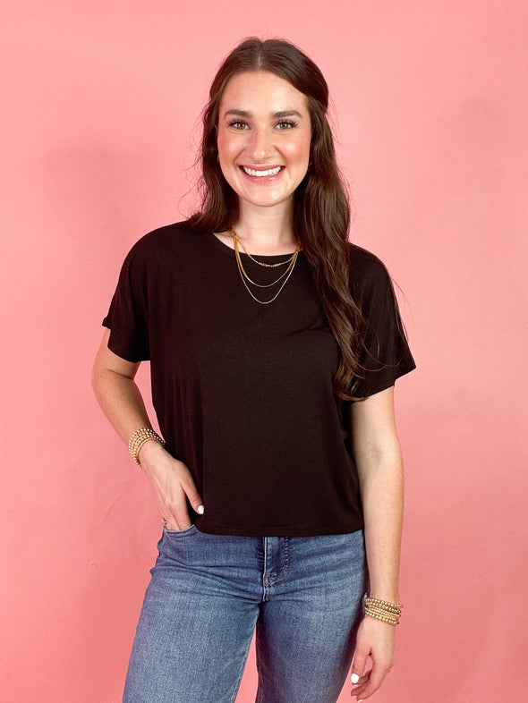 black tee