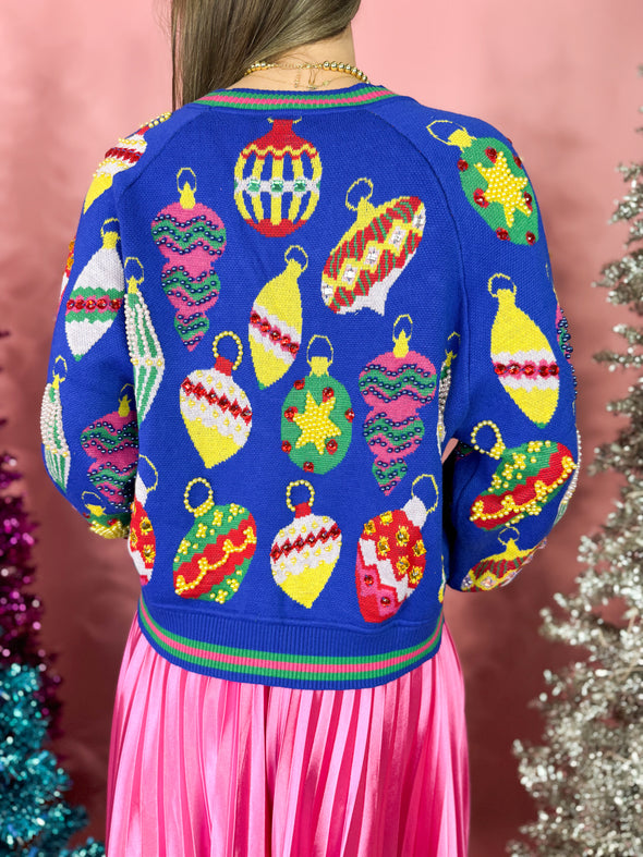 (Queen Of Sparkles) Ornament Button up-Royal