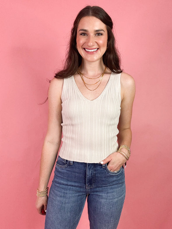 The Teagan Knit Tank Top-Multiple Colors