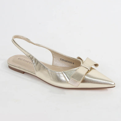 The Cinnamon Bow Flat-Gold