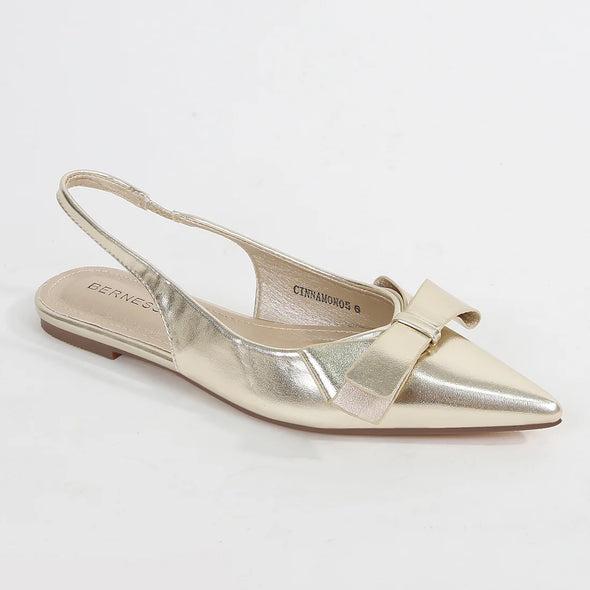 The Cinnamon Bow Flat-Gold