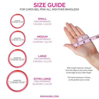 (BuDhaGirl) All Weather Bangles-Carousel Pink