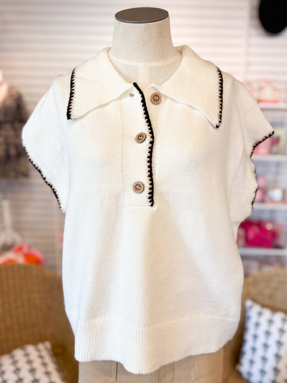 The Barbara Sweater Top-Cream